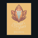 Eternal as the Stars Evenstar Graphic Briefkaart<br><div class="desc">Celebrate the timeless romance between Arwen and Aragorn with this elegant Lord of the Rings™ Evenstar design. Featuring a beautifully stylized Evenstar motif with delicate, flowing linework and warm autumnal tones, the artwork represents love and hope. Below, the phrase “Eternal as the Stars” adds a poetic touch, capturing the everlasting...</div>