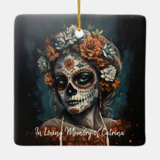 Eternal Beauty, custom Keramisch Ornament (Achterkant)