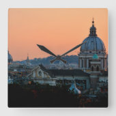 Eternal Beauty of Rome Vierkante Klok (Voorkant)