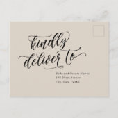 Eternal Bliss Editable Color RSVP Reply Kaart (Achterkant)