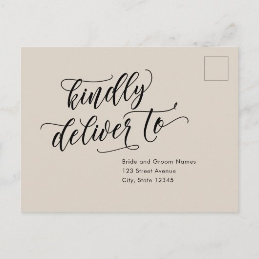 Eternal Bliss Editable Color RSVP Reply Kaart (Achterkant)