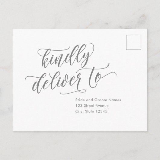 Eternal Bliss Editable Color RSVP Reply Kaart (Achterkant)