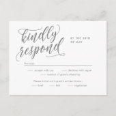 Eternal Bliss Editable Color RSVP Reply Kaart (Voorkant)