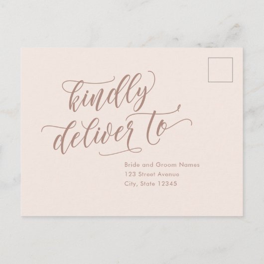 Eternal Bliss Editable Color RSVP Reply Kaart (Achterkant)