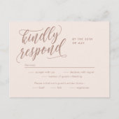 Eternal Bliss Editable Color RSVP Reply Kaart (Voorkant)