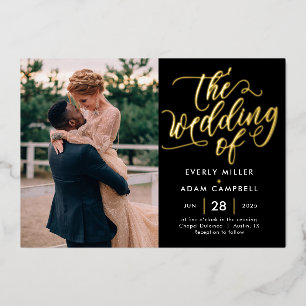 Eternal Bliss Real Folie Photo Wedding Invitation  Folie Uitnodiging