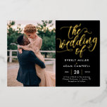 Eternal Bliss Real Folie Photo Wedding Invitation  Uitnodiging<br><div class="desc">Viel de afstuderen in je leven in stijl! Ontworpen door: Berry Berry Sweet (www.berryberrysweet.com) Bezoek onze website voor moderne en stijlvolle uitnodigingen,  aankondigingen en persoonlijke cadeaus.</div>