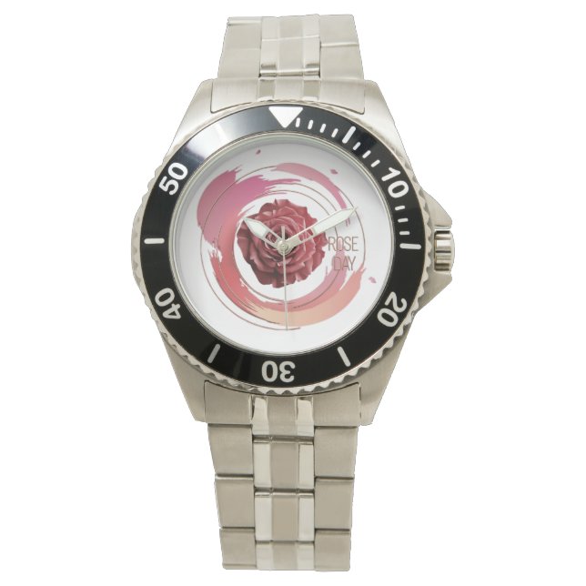 Eternal Bloom – A Rose Day Elegance Horloge (Voorkant)