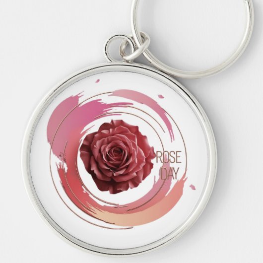 Eternal Bloom – A Rose Day Elegance Sleutelhanger (Voorkant)