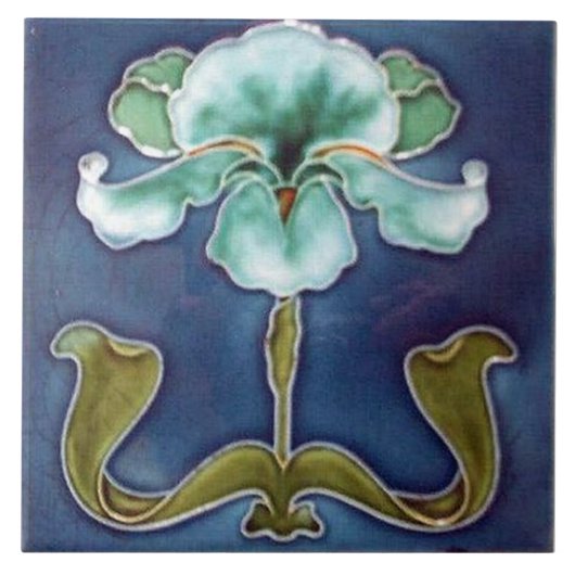 Eternal Bloom Blauwe Iris Tegeltje (Voorkant)