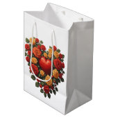Eternal Bloom Rose Heart Medium Cadeauzakje (Voorkant Gekanteld)