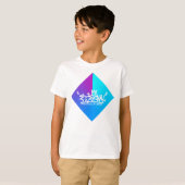 Eternal Blue+roze gradiënt Shirt Juniors (Voorkant volledig)