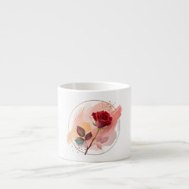 Eternal Blush: A Modern Rose in Abstract Harmony Espresso Kop