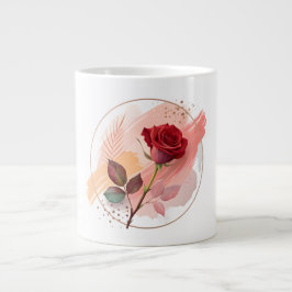 Eternal Blush: A Modern Rose in Abstract Harmony Grote Koffiekop