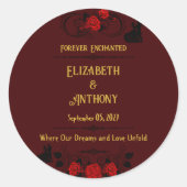 Eternal Bond Wedding Ronde Sticker (Voorkant)