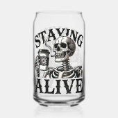 Eternal Brew: Skeleton Can Glass Blikvorm Glas (Voorkant)