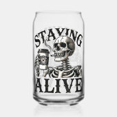 Eternal Brew: Skeleton Can Glass Blikvorm Glas (Achterkant)