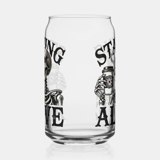 Eternal Brew: Skeleton Can Glass Blikvorm Glas (Links)
