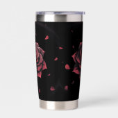 Eternal Crimson Rose - Gotische Noir Geïsoleerde Drinkbeker (Links)
