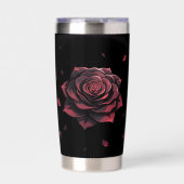 Eternal Crimson Rose - Gotische Noir Geïsoleerde Drinkbeker (Voorkant)
