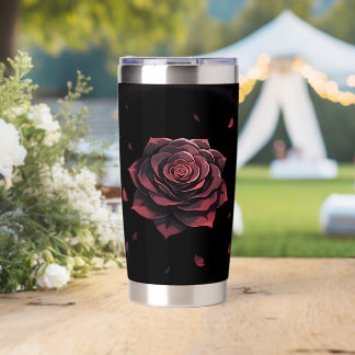 Eternal Crimson Rose - Gotische Noir Geïsoleerde Drinkbeker