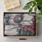 Eternal Decay" Gotische schedel en Roos Tissuepapier (Geschenk)