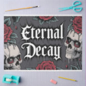 Eternal Decay" Gotische schedel en Roos Tissuepapier (Craft)
