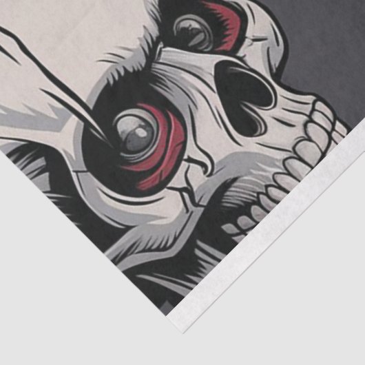 Eternal Decay" Gotische schedel en Roos Tissuepapier (Detail)