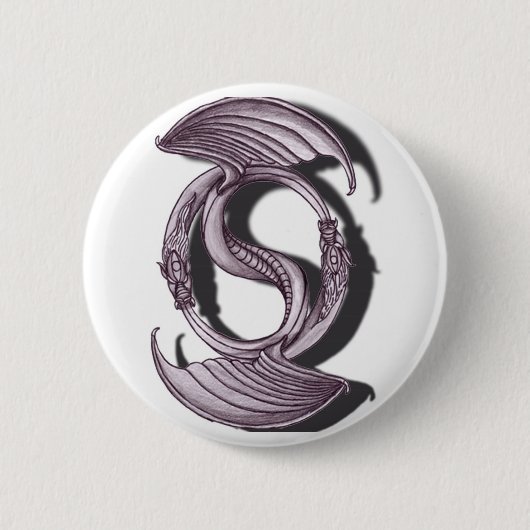 Eternal Dragon Ronde Button 5,7 Cm (Voorkant)
