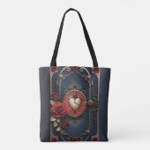 Eternal Elegance – Clockwork Heart Tote Bag (Achterkant)