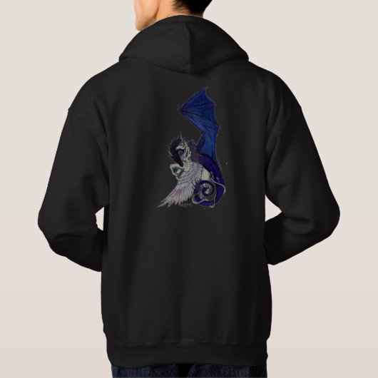 Eternal Embrace Unicorn en Dragon Hoodie (Achterkant)
