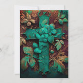 Eternal Faith - Een tijdloze Verdigris Cross Feestdagenkaart (Voorkant)