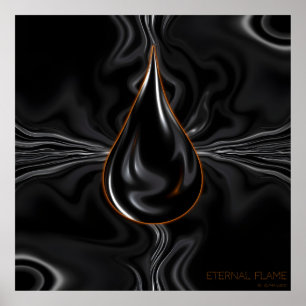 Eternal Flame - AI Fantasy Digitale Kunst Poster