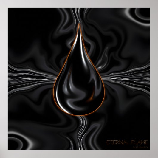 Eternal Flame - AI Fantasy Digitale Kunst Poster (Voorkant)