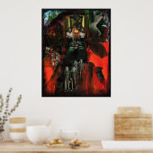 Eternal Flame Fire Twins Surrealist Collage Art Poster (Keuken)