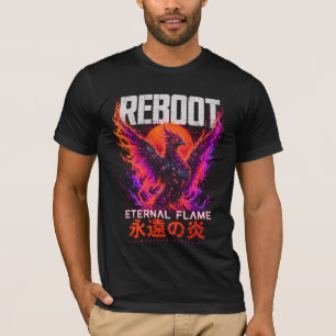 Eternal Flame Illustratie – Phoenix van Neon Vuur T-shirt