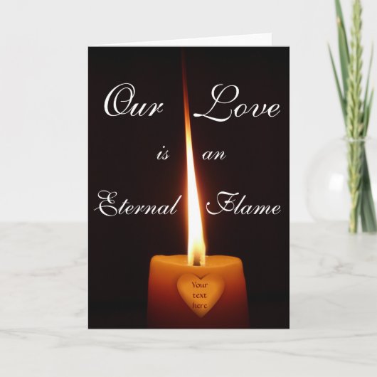 Eternal Flame Valentine's Card Feestdagen Kaart (Voorkant)
