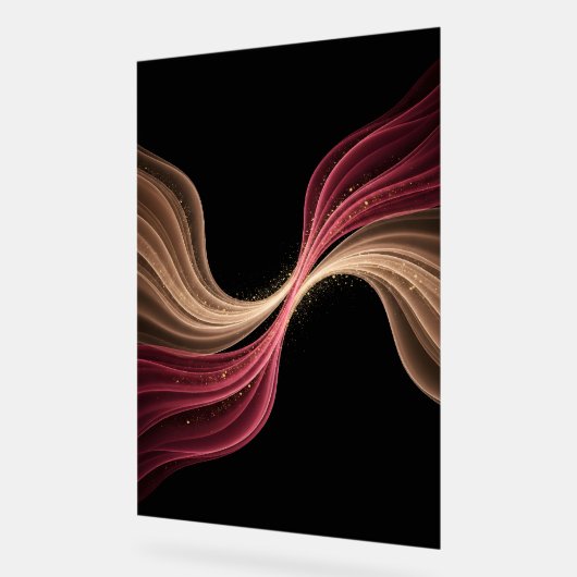 Eternal Flow of Love — Abstract Romantic Art Acryl Bord (Hoek)