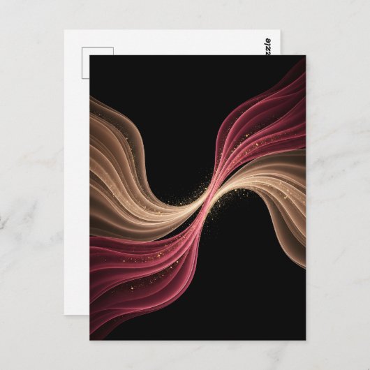 Eternal Flow of Love — Abstract Romantic Art Briefkaart (Voorkant / Achterkant)