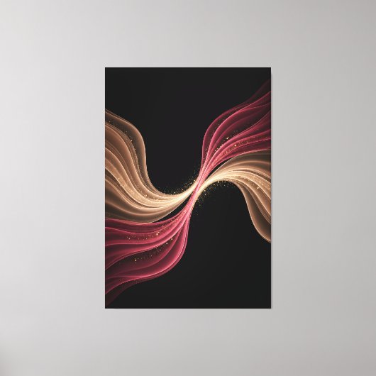 Eternal Flow of Love — Abstract Romantic Art Canvas Afdruk (Voorkant)