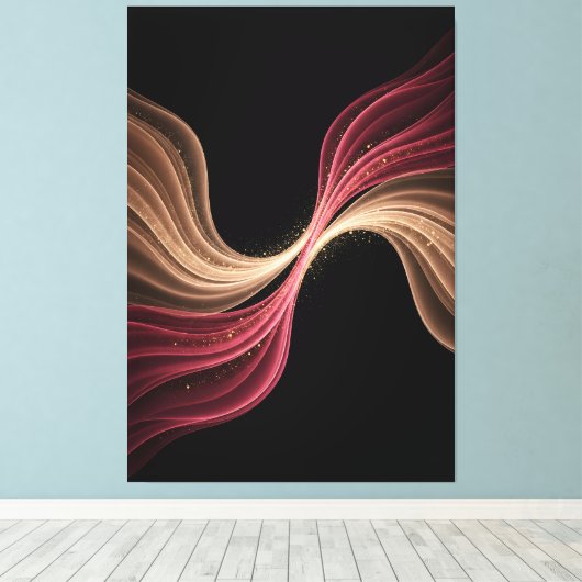 Eternal Flow of Love — Abstract Romantic Art Canvas Afdruk (Insitu (Houten vloer))