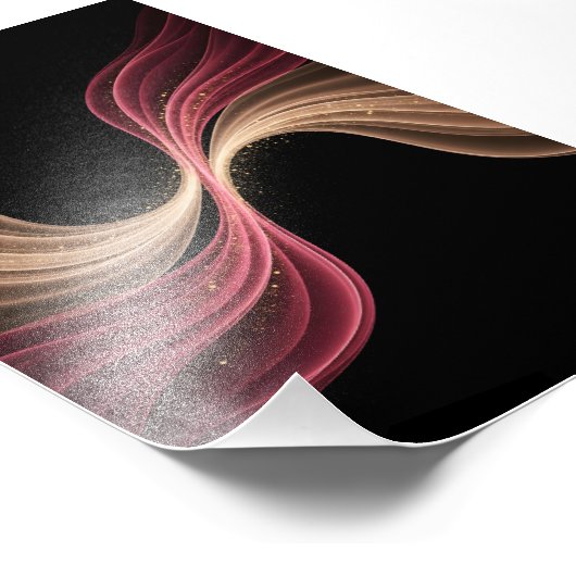 Eternal Flow of Love — Abstract Romantic Art Foto Afdruk (Hoek)