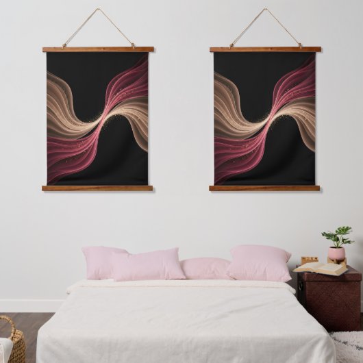 Eternal Flow of Love — Abstract Romantic Art Hangend Wandkleed (Slaapkamer)