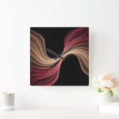 Eternal Flow of Love — Abstract Romantic Art Vierkante Klok (Huis)