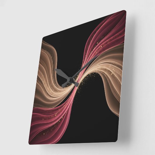 Eternal Flow of Love — Abstract Romantic Art Vierkante Klok (Hoek)