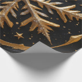 Eternal Frost – Golden Snowflake Glam Gift Wrap Cadeaupapier (Hoek)