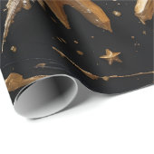 Eternal Frost – Golden Snowflake Glam Gift Wrap Cadeaupapier (Rol Hoek)