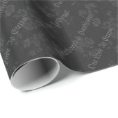 Eternal Gothic Cherry Blossom Black en Grey Cadeaupapier (Rol Hoek)