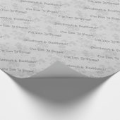 Eternal Gothic Cherry Blossom White en Grey Cadeaupapier (Hoek)