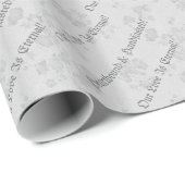 Eternal Gothic Cherry Blossom White en Grey Cadeaupapier (Rol Hoek)